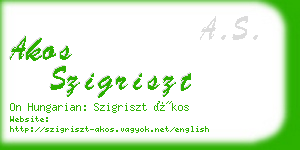 akos szigriszt business card